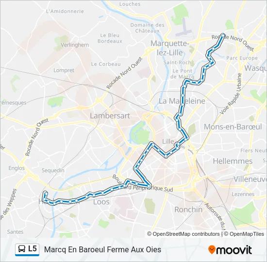L5 Bus Line Map