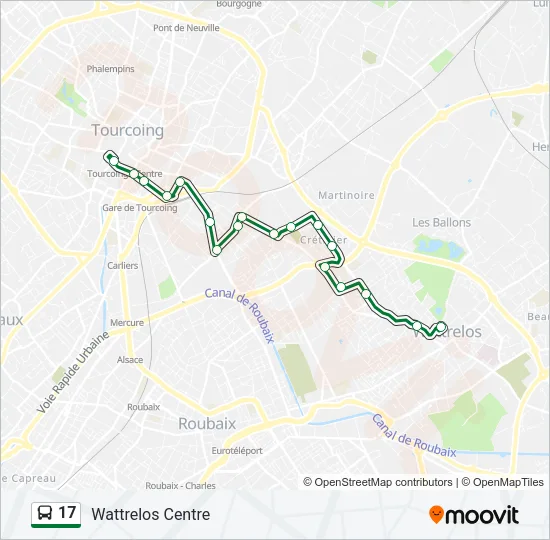 17 Bus Line Map