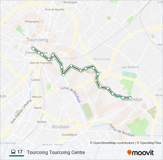 Mapa de 17 de autobús