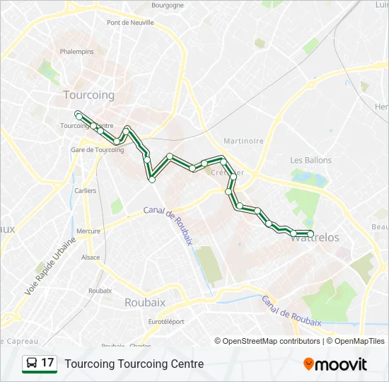 17 Bus Line Map