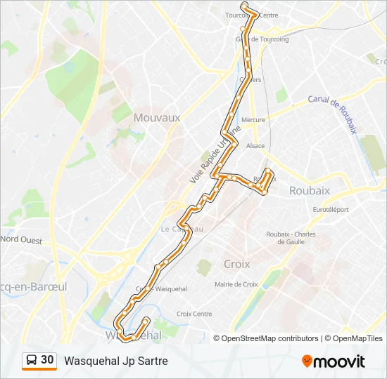 30 Bus Line Map