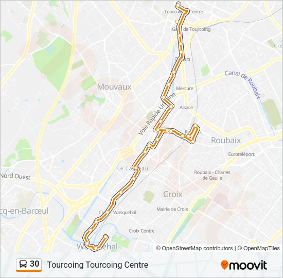 30 Bus Line Map