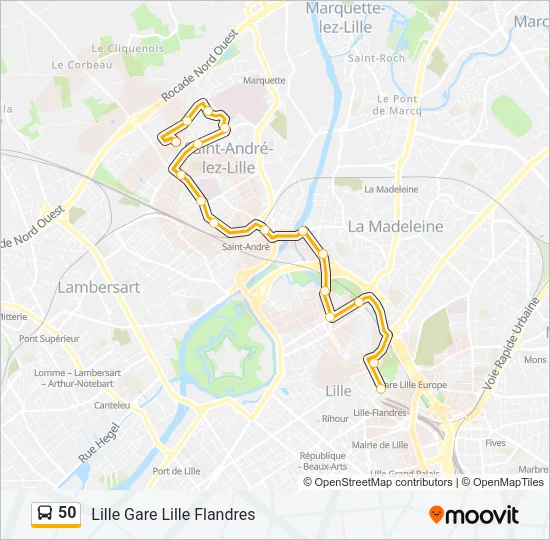 50 Bus Line Map