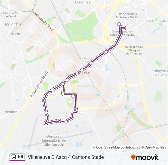 68 Bus Line Map