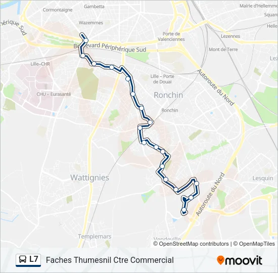L7 Bus Line Map