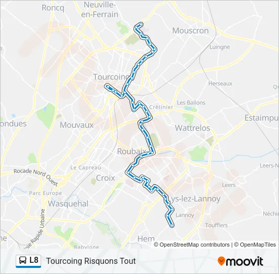 L8 Bus Line Map
