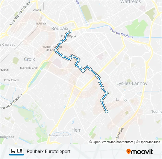 L8 Bus Line Map