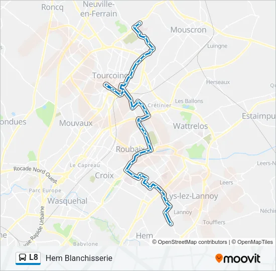 L8 Bus Line Map