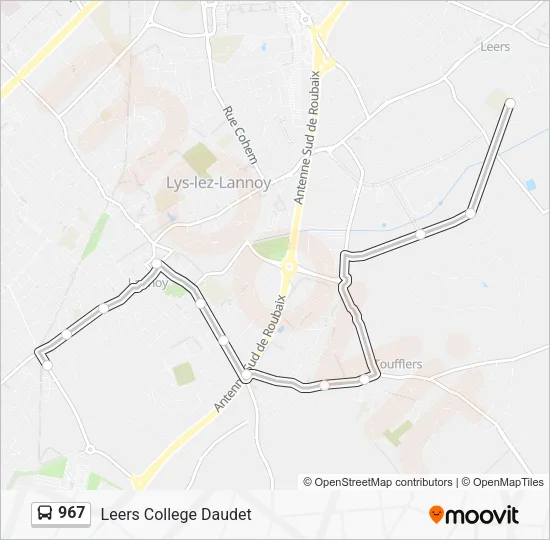 967 Bus Line Map