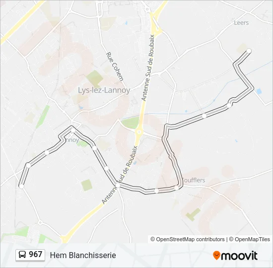 967 Bus Line Map