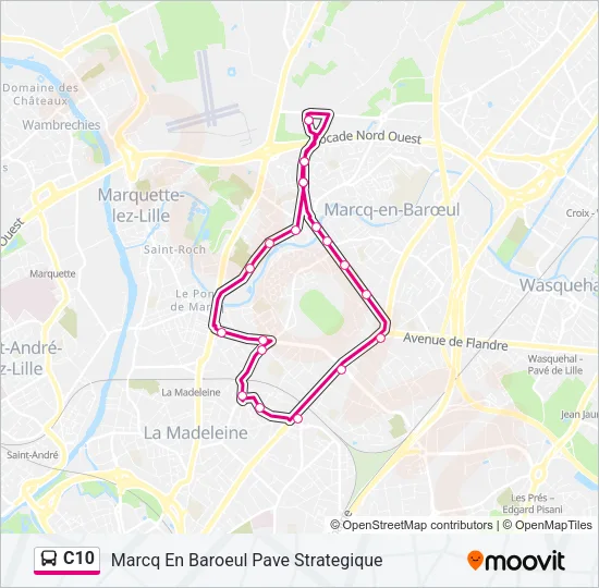 C10 Bus Line Map