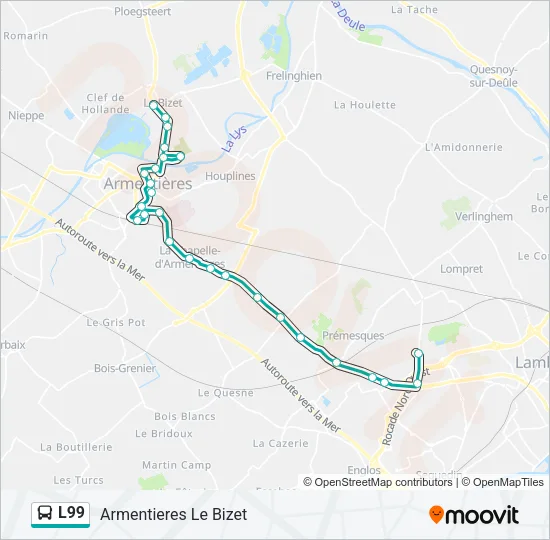 L99 Bus Line Map