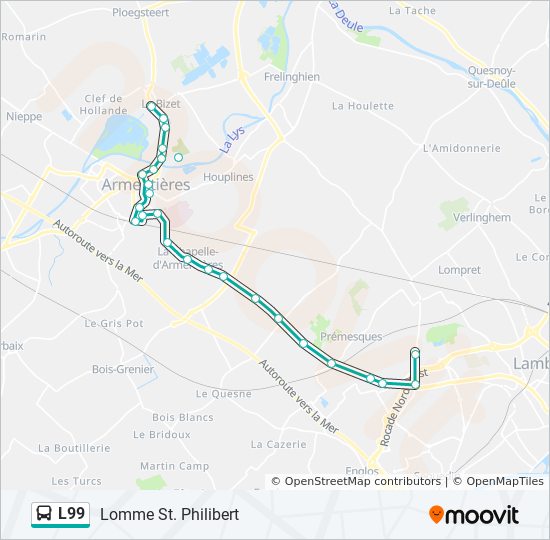 L99 bus Line Map
