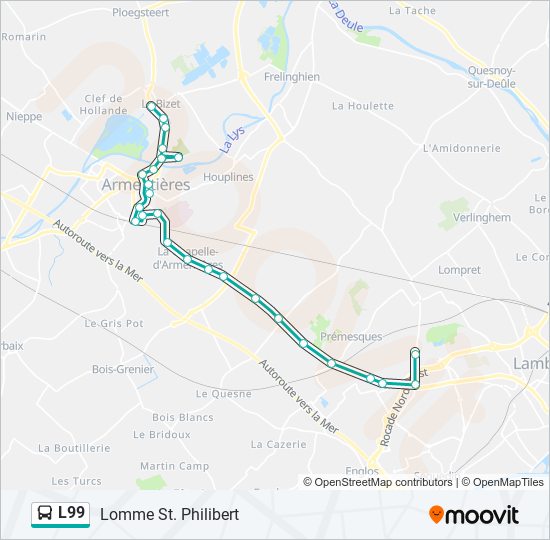 L99 bus Line Map