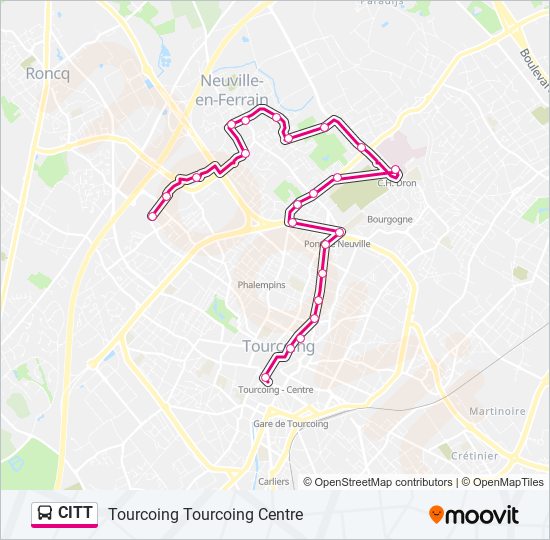 Mapa de CITT de autobús