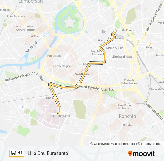 B1 Bus Line Map