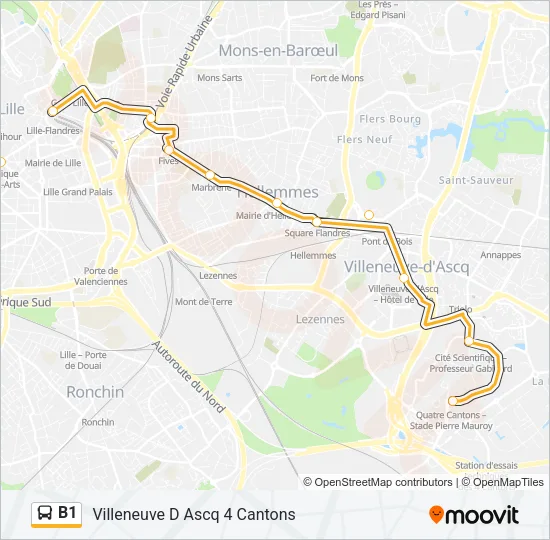B1 Bus Line Map