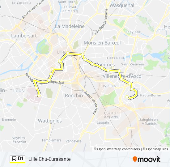 b1 Route: Schedules, Stops & Maps - Lille Chu-Eurasante (Updated)