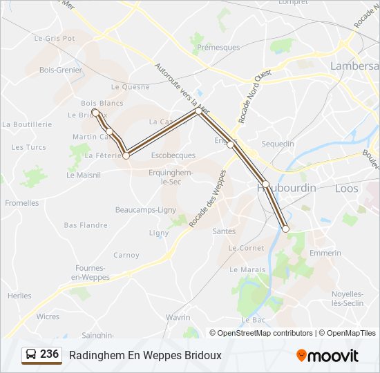 236 bus Line Map