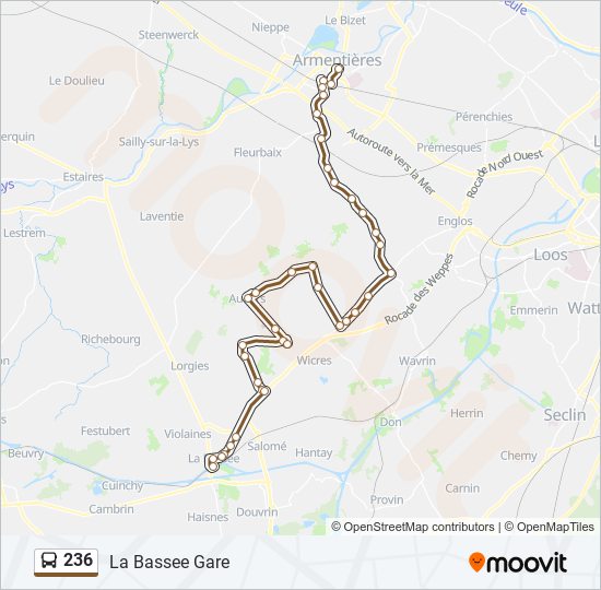 236 bus Line Map