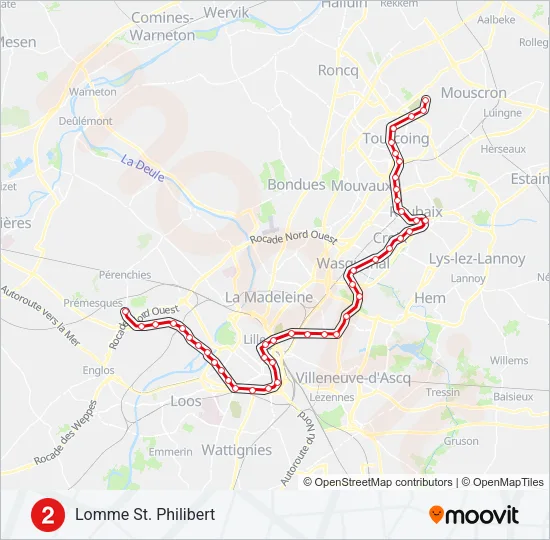 M2 Metro Line Map