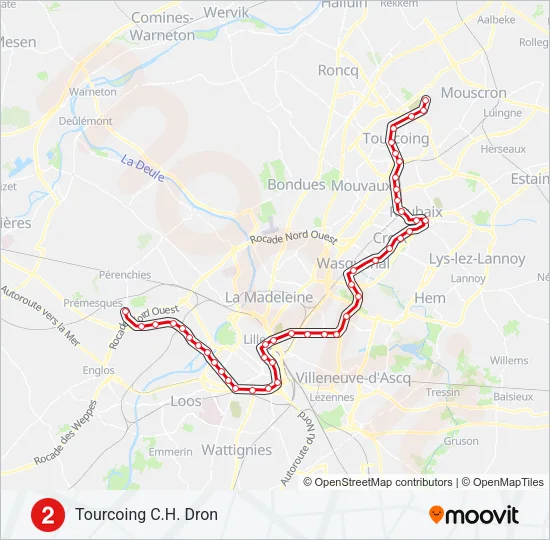 M2 Metro Line Map