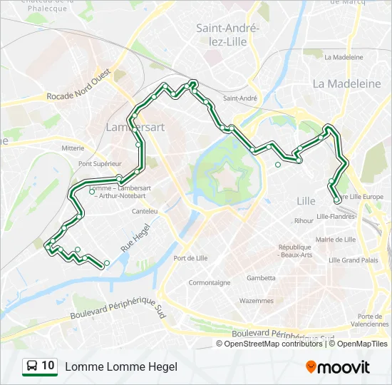 10 Bus Line Map