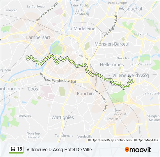 Horaires ligne 18