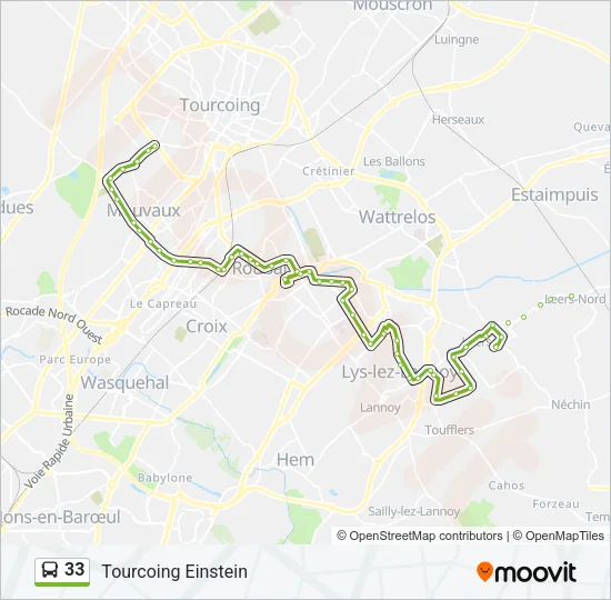 33 Bus Line Map