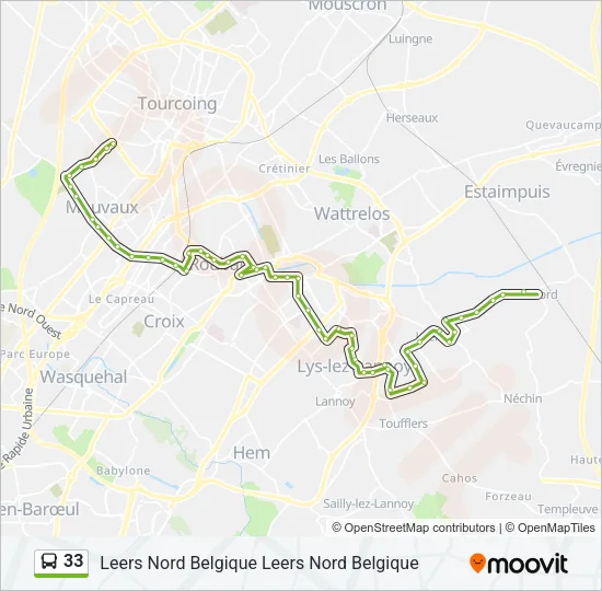33 Bus Line Map