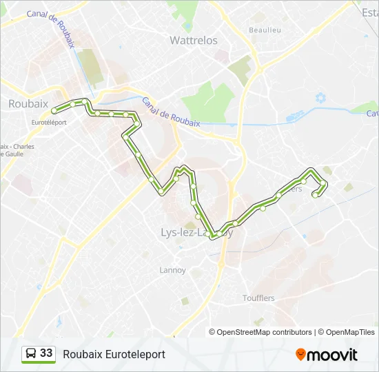 33 Bus Line Map