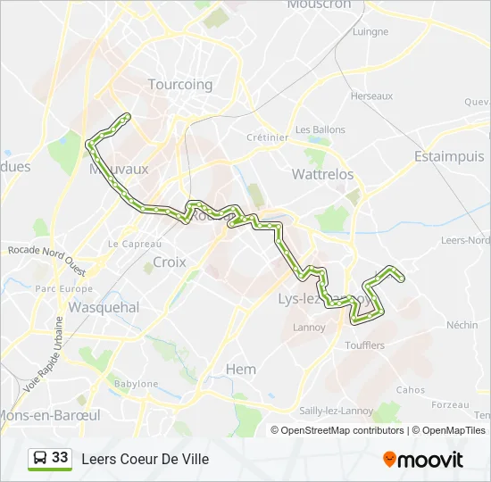 33 Bus Line Map