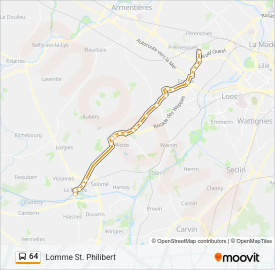 64 Bus Line Map