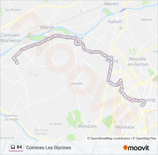 84 Bus Line Map