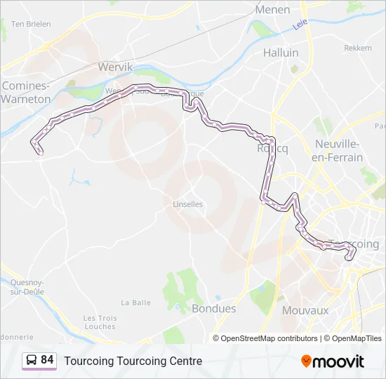 84 Bus Line Map