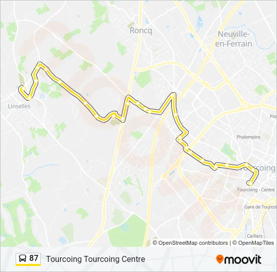 87 Bus Line Map