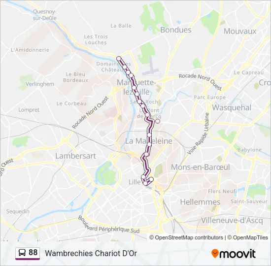88 Bus Line Map