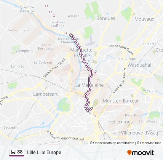88 Bus Line Map