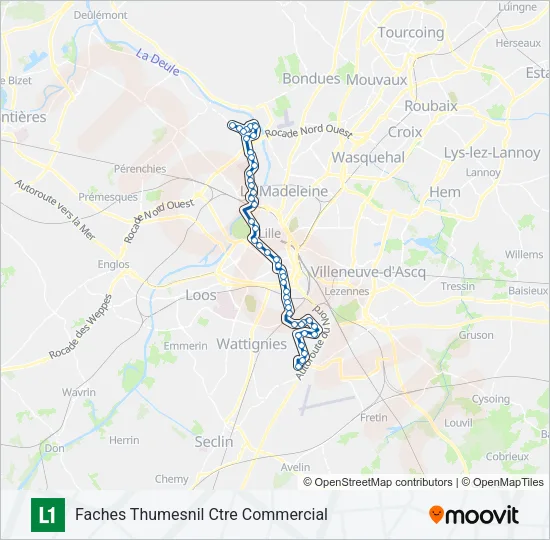 L1 Bus Line Map