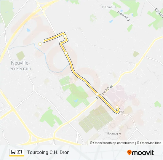 Z1 Bus Line Map
