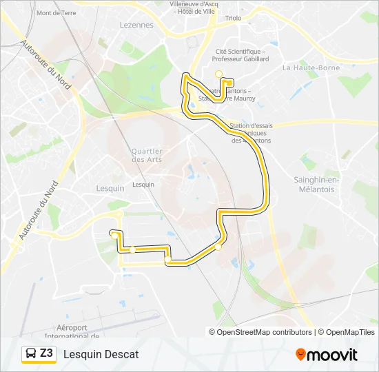 Z3 Bus Line Map