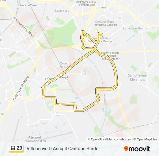 Z3 Bus Line Map