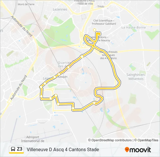 Z3 Bus Line Map