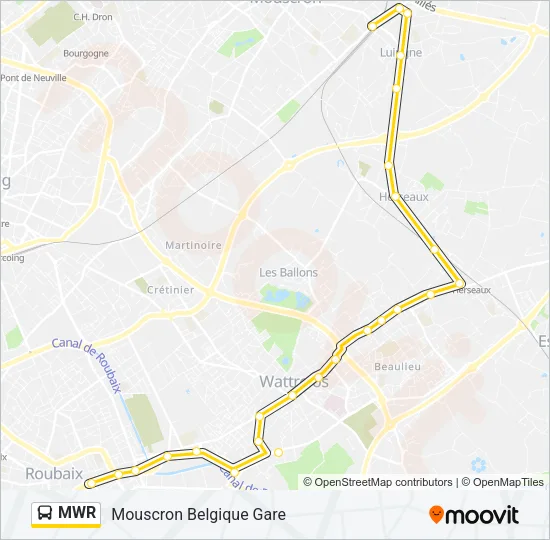 MWR Bus Line Map