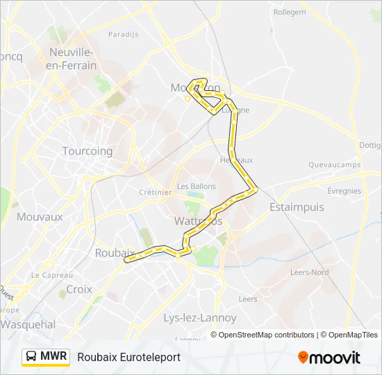 MWR Bus Line Map