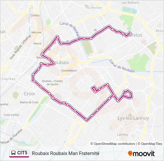 CIT5 Bus Line Map