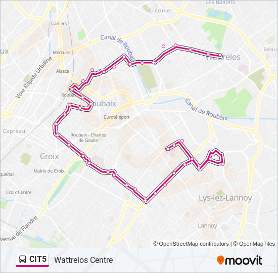 CIT5 bus Line Map