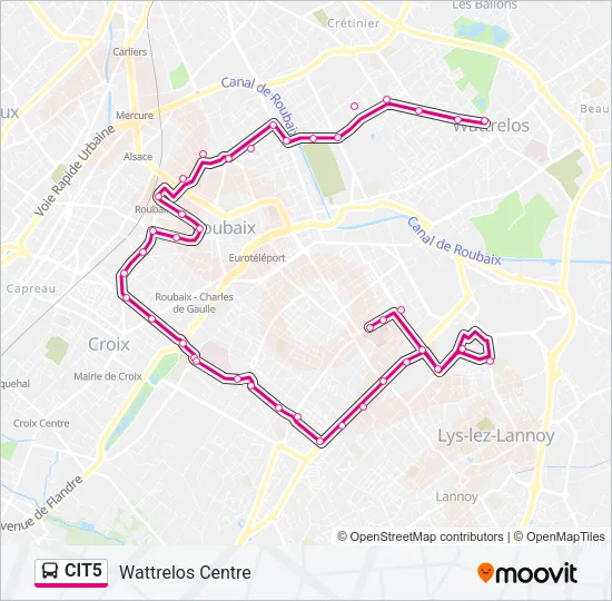 CIT5 Bus Line Map