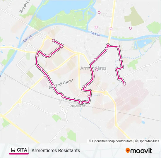 CITA Bus Line Map