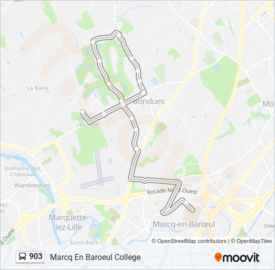 903 bus Line Map